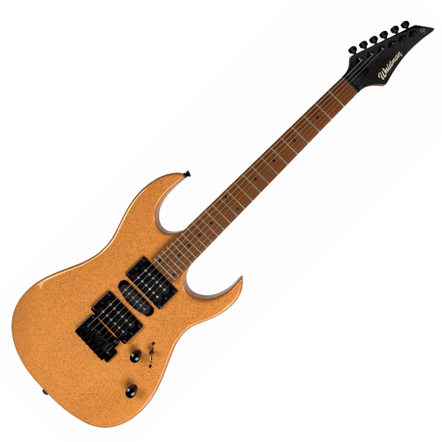 Guitarra Waldman WIG170 SPBZ Sparkle Bronze com Captadores HSH Cerâmicos e Ponte Tremolo Semi-Flutuante 2 Pivôs