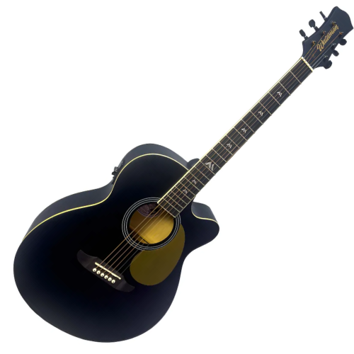 Violão Eletroacústico Waldman TFCE-140 BK Black Aço Basswood Nato EQ-3RTX com Afinador