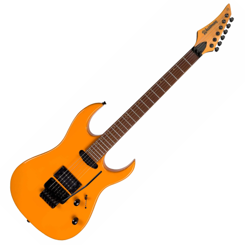 Guitarra Waldman WIGR265 OR Orange com Captadores HH Cerâmicos e Ponte Tremolo Semi-Flutuante 2 Pivôs Black
