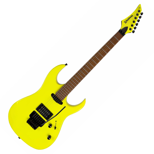 Guitarra Waldman WIGR265 YL Yellow com Captadores HH Cerâmicos e Ponte Floyd Tremolo Black