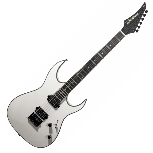 Guitarra Waldman WIGR231X WHS White Satin com Captadores HH Cerâmicos e Ponte Fixa Strings Thru Body Black