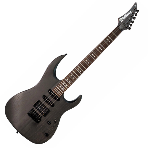 Guitarra Waldman WINT540 SBK Satin Black com Captadores HSS Cerâmicos e Ponte Semi-Flutuante