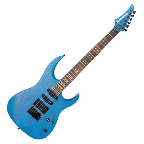 Guitarra Waldman WINT540 SBL Satin Blue com Captadores HSS Cerâmicos e Ponte Semi-Flutuante