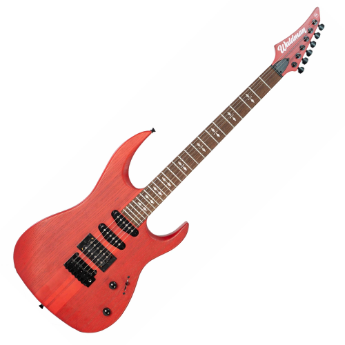 Guitarra Waldman WINT540 SWR Satin Worn Red com Captadores HSS Cerâmicos e Ponte Semi-Flutuante