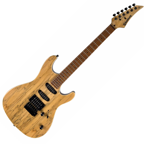 Guitarra Waldman WIS160 SNT Spalted Natural com Captadores HSS Cerâmicos e Ponte Tremolo Vintage 2 Pivôs