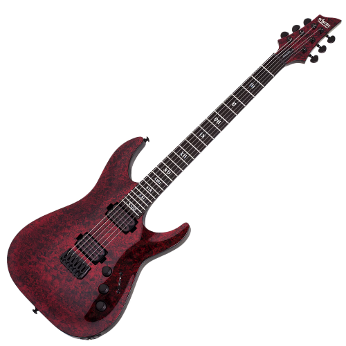 Guitarra Schecter C-1 Apocalypse Red Reign com Captadores Schecter USA Apocalypse-VI e Ponte Hipshot Hardtail 3055