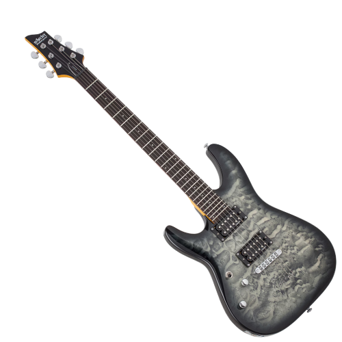 Guitarra Schecter C-6 Plus LH Charcoal Burst Captadores Schecter Eletrônica Ativa 2 Bandas 448
