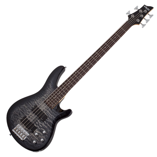 Contrabaixo Schecter C-5 Plus Charcoal Burst com Captadores Schecter Diamond Bass e Ponte Schecter Diamond Bass String Thru 593