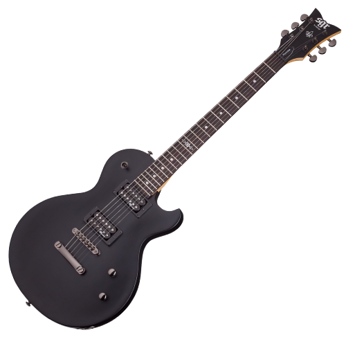 Guitarra Schecter Solo-II SGR Midnight Satin Black com Captadores Schecter Diamond SuperRock-II HH e Ponte Floyd Rose Special 3842