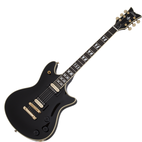Guitarra Schecter Tempest Custom Gloss Black BLK com Captadores Schecter USA Pasadena HH e Ponte TonePros T3BT TOM