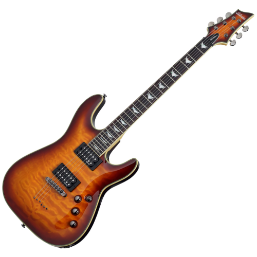 Guitarra Schecter Omen Extreme-6 Vintage Sunburst com Captadores Diamond Plus HH e Ponte Tune-O-Matic String-Thru 2024