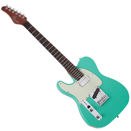 Guitarra Schecter Nick Johnston PT LH AG Atomic Green com Captadores Schecter Diamond Nick Johnston HSS e Ponte Diamond PT-S 1734