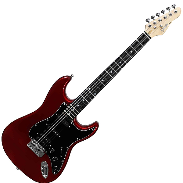 Guitarra Elétrica Giannini G-101 Metallic Red com Escudo Black (MR/BK)