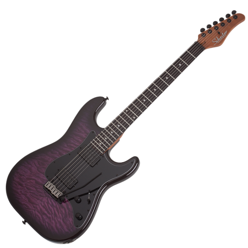 Guitarra Schecter Traditional Pro Trans Purple Burst TPB #865 com Captadores Schecter USA Z-Plus HH e Ponte Diamond Vintage Tremolo