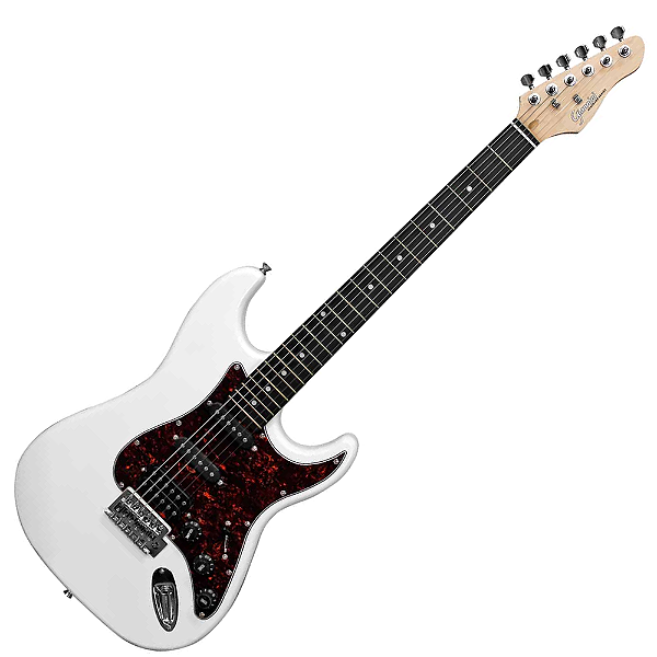 Guitarra Elétrica Giannini G-101 White com Escudo Tortoise (WH/TT)