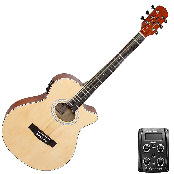 Violão Aço Eletroacústico Giannini Performance GSF-1D CEQ Natural Satin (NS)