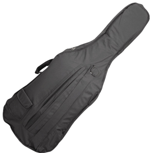 Capa Reforçada Luxo para Violoncelo 4/4 com Espuma 5mm Preta com Alças Ajustáveis e Bolso para Acessórios