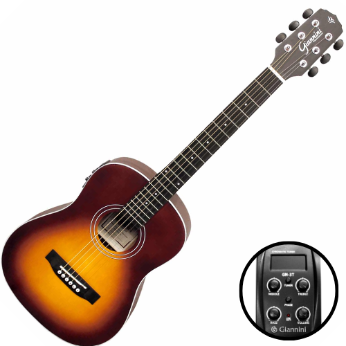 Violão Eletroacústico Aço Travel Giannini Performance GTG-36S EQ SBS Sunburst Satin com Equalizador GN-3T