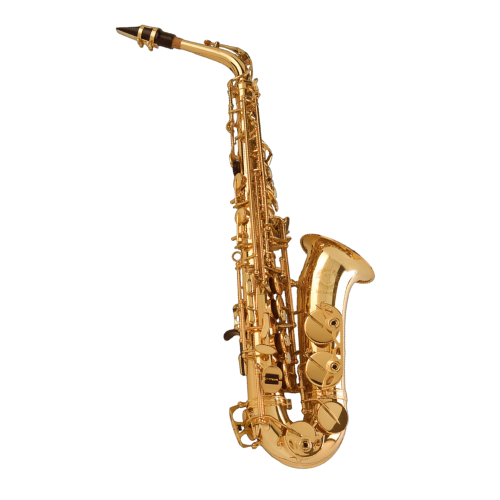 Saxofone Alto Cannonball AA-L Alcazar Gold Lacquered com Chaves Power-Forged Brass e Pads Italian Pisoni Water-Resistant Leather