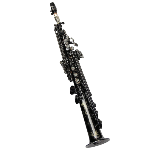 Saxofone Soprano Cannonball GS5-B Gerald Albright Signature Series Black Nickel com Tudel FAT Neck e Campana Big Bell de Uma Peça Martelada à Mão