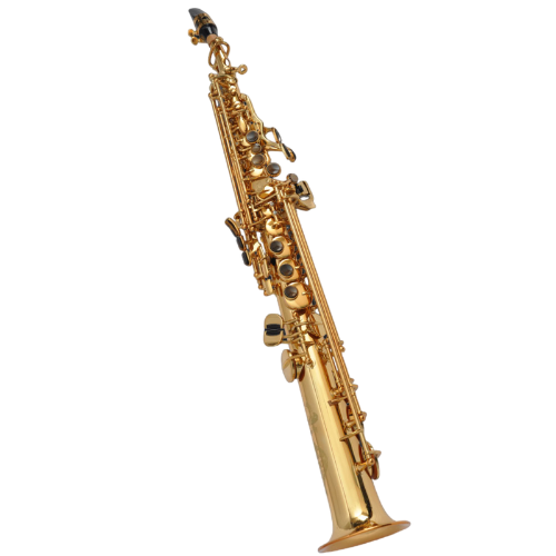 Saxofone Soprano Cannonball S5-L Big Bell Stone Series com Campana One-Piece Hand-Hammered Semi-Precious Stones e Acabamento Lacquered
