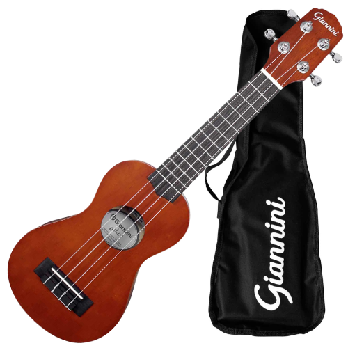 Ukulele Soprano Giannini Start UKS-21 NS Natural Satin com Corpo Birch e Acabamento Satin Varnish