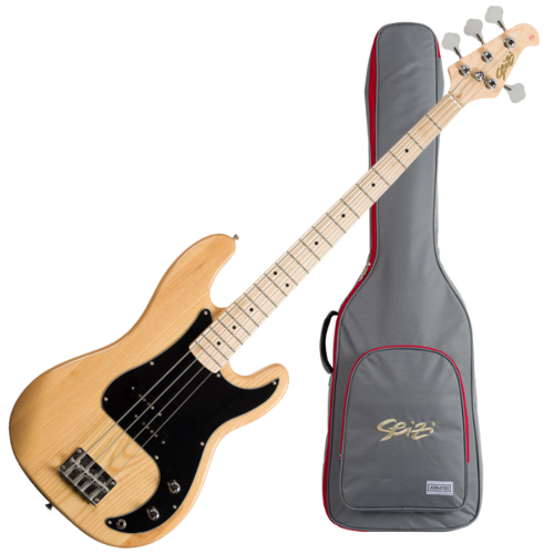 Contrabaixo Seizi Seido Precision 4 Ash com Captador Seizi Jutsu Split ALNICO V e Escala em Purple Heart e Bag