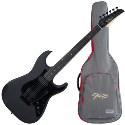 Guitarra Seizi Katana Venom HH All Black Satin com Captadores Seizi Hot Humbucker Ponte Fixa Tune-O-Matic e Bag