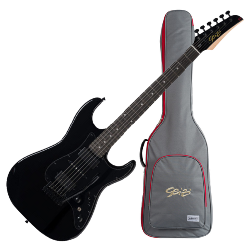 Guitarra Seizi Katana Blade HSH All Black com Captadores Seizi Jutsu Alnico V Ponte Flutuante 2 Pivôs e Bag