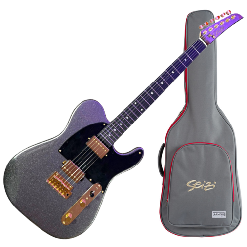Guitarra Seizi Katana Kabuto TL Space Grey com Captadores Seizi Jutsu Alnico V HH Ponte Flutuante 2 Pivôs e Bag