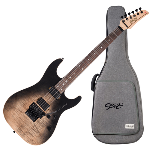 Guitarra Seizi Katana Shadow Luiz Rodrigues Signature Dark Moon com Captadores Seizi Jutsu Alnico V HH Ponte Floyd Rose Licensed e Bag