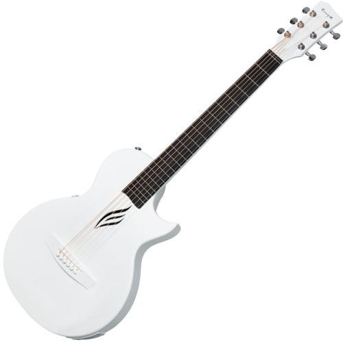 Violão Eletroacústico Seizi Nova Go Aço White em Fibra de Carbono com Sistema AcousticPlus 2.0 SP1 Efeitos Integrados Bluetooth e App ENYA Music