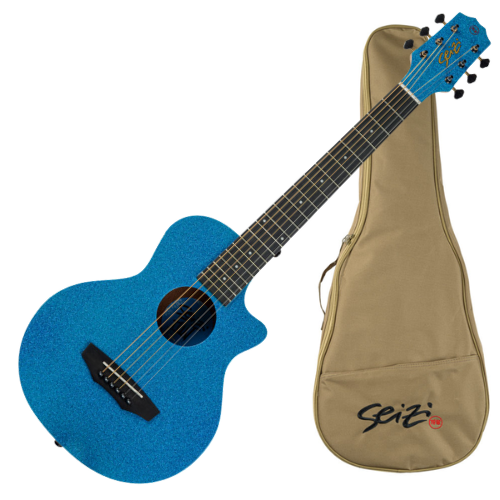 Violão Acústico Seizi Fun Panda Aço Royal Blue Sparkle Aço com Madeira Sapele Laminado e Bag 10360978