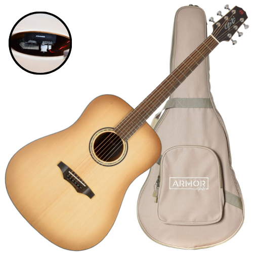 Violão Eletroacústico Seizi Supreme Kaiju Desert Burst com Tampo Spruce Sólido Pré Fishman Sonitone e Bag Armor