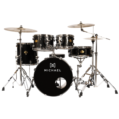 Bateria Michael Legacy DML420 20" Sparkle Marine Blue com Banco Estantes Baquetas e Ferragens Inclusas