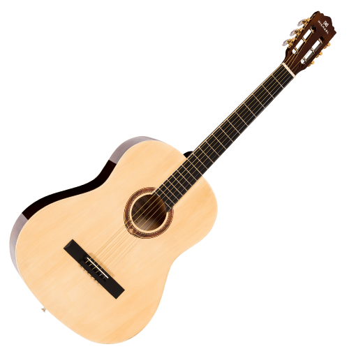 Violão Acústico Michael Go Play VM15S Preto com Tensor Dual-Action Tarraxas Douradas Encordoamento Aço e Acabamento Brilhante