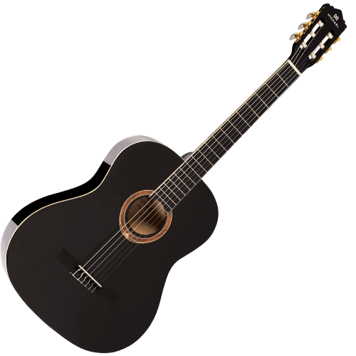 Violão Acústico Michael Go Play VM15NY Black com Tensor Dual-Action Tarraxas Douradas Encordoamento Nylon e Acabamento Brilhante