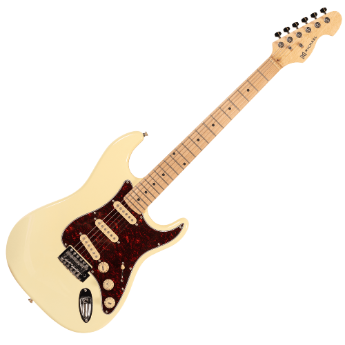 Guitarra Michael GM227N CR Cream com Corpo Basswood Braço Maple Canadense e Captadores Single Coil SSS