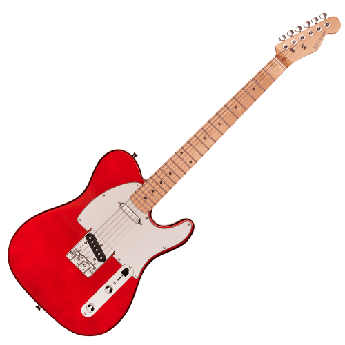 Guitarra Michael GM385N RD Red com Corpo Basswood Braço Hard Maple e Captadores Single Coil Lipstick SS