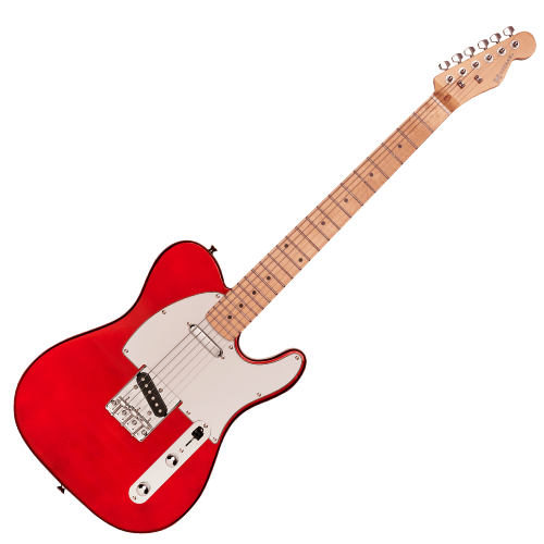 Guitarra Michael GM385N MRD Metallic Red com Corpo Basswood Braço Hard Maple e Captadores Single Coil Lipstick SS