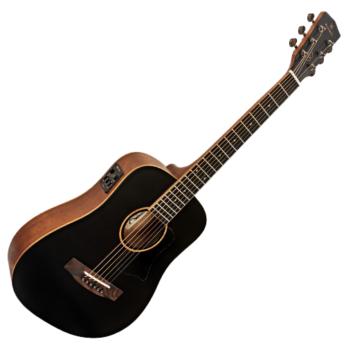 Violão Eletroacústico Michael Elegance VME700 BT (Black Top) com Tampo Spruce Pré Michael Cleverly Tarraxas Matte Black Die Cast Encordoamento Aço e Acabamento Open Pore