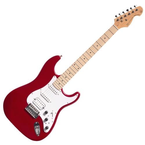 Guitarra Michael Rocker GMS250 RM Red Metallic com Corpo Basswood Braço Maple Canadense e Captadores SSH com Efeitos Integrados