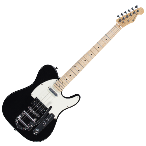 Guitarra Michael Pulse GMT420 SBK Solid Black com Corpo Basswood Braço Maple e Captadores Michael Velvet Alnico Humbucker na Ponte e Lipstick no Braço