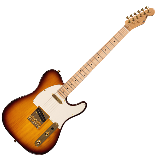 Guitarra Michael GMT525 TL Royale CMB Caramel Sunburst com Corpo Basswood Braço Maple e Captadores Michael Velvet Alnico Single Coil Lipstick SS