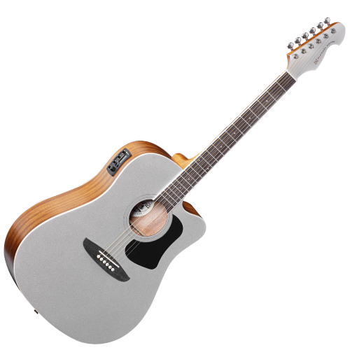 Violão Eletroacústico Michael Laguna VML530 SR (Sunburst Red) com Tampo Spruce Pré Michael Effex Tarraxas Chrome Die Cast Encordoamento Aço e Acabamento Open Pore