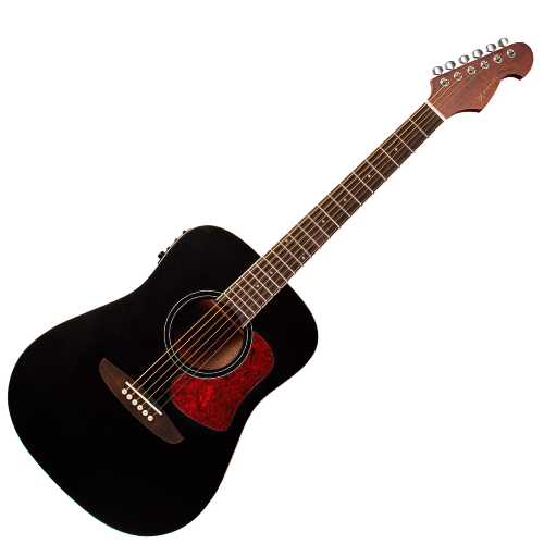 Violão Eletroacústico Michael Venice VMV570 BG (Black) com Tampo Spruce Pré Michael Cleverly Tarraxas Matte Black Die Cast Encordoamento Aço e Acabamento Open Pore