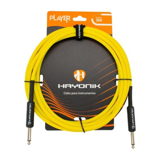 Cabo Para Instrumento Hayonik Player P10 x P10 3m Amarelo