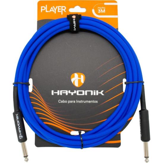 Cabo Para Instrumento Hayonik Player P10 x P10 3m Azul