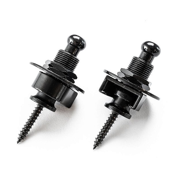 Trava para Correias de Instrumentos Spirit H5150-40 Par de Straplocks Pretos para Guitarras e Violões