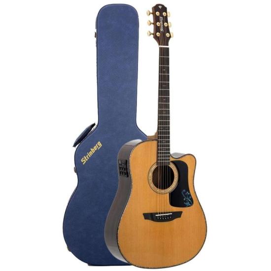 Violão Strinberg DD65S Diamond Aço Folk Eletroacústico Natural com Tampo Solid Spruce Pré Strinberg Tarraxas Die Cast Encordoamento Aço e Acabamento Natural + Case Inclusa HTML